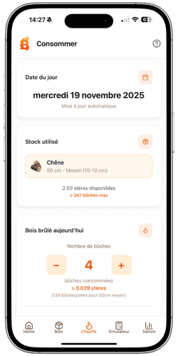 Noter sa consommation dans Buchéo